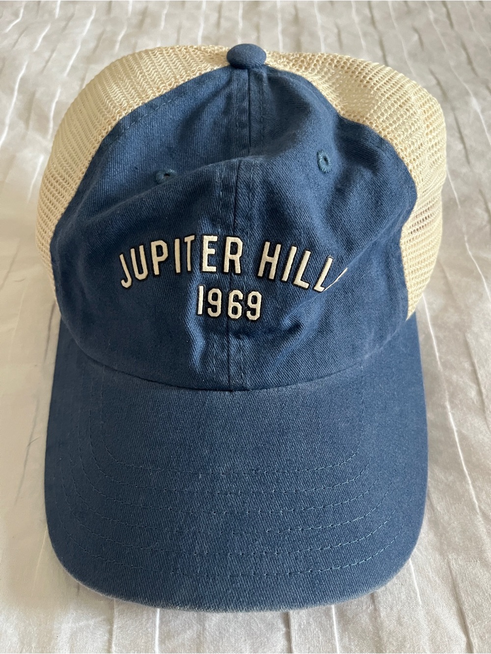🏌️ Jupiter Hills 1969 Golf Course Mesh Back Hat | Blue & Cream Trucker Cap